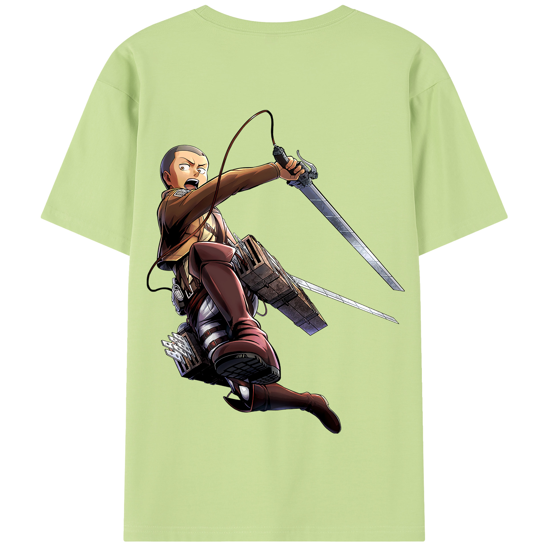 （画像用） 進撃の巨人 コニー·スプリンガー Attack on Titan Connie Springer 綿100％半袖Tシャツ（背面プリント）